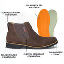 Bota Botina Masculina Chelsea + Carteira Cinto Chapéu