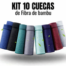 Kit com 10 cuecas boxer Fibra de Bambu
