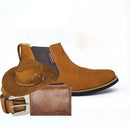 Bota Botina Masculina Chelsea + Carteira Cinto Chapéu