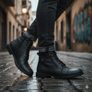 Kit Bota Masculina Casual Coturno + Relógio Ponteiro