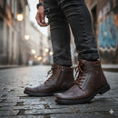 Kit Bota Masculina Casual Coturno + Relógio Ponteiro