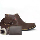 Bota Botina Masculina Chelsea + Carteira Cinto Chapéu